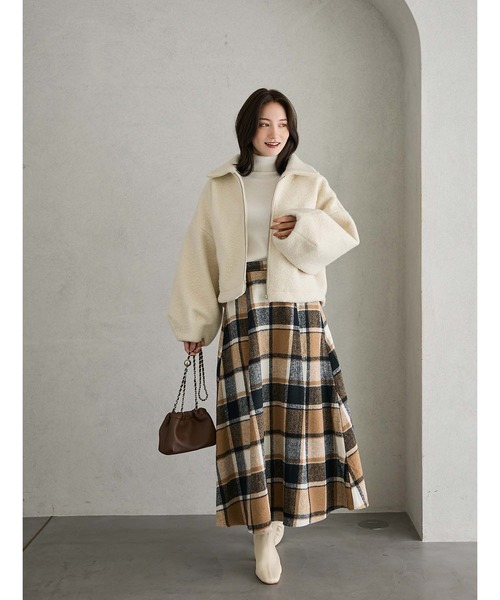 fifth（フィフス）の「ボアショートコート（その他アウター・レディース・モカ/アイボリー/ブラック・M）」の17枚目の写真