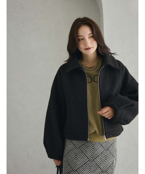 fifth（フィフス）の「ボアショートコート（その他アウター・レディース・モカ/アイボリー/ブラック・M）」の20枚目の写真