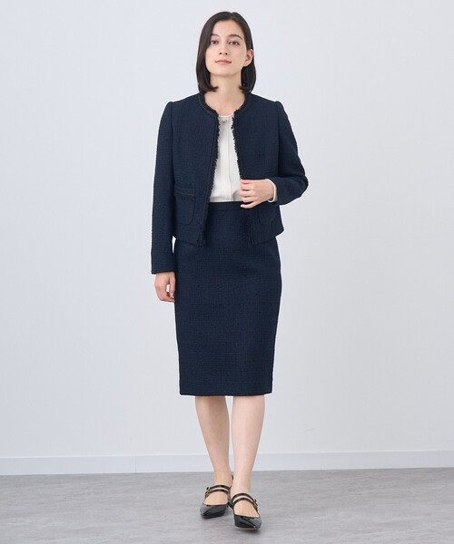 ANAYI（アナイ）の「【セットアップ対応商品】フリンジツイードクルー