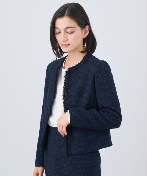 ANAYI（アナイ）の「【セットアップ対応商品】フリンジツイードクルー