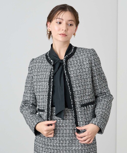 ANAYI（アナイ）の「【セットアップ対応商品】フリンジツイードクルー