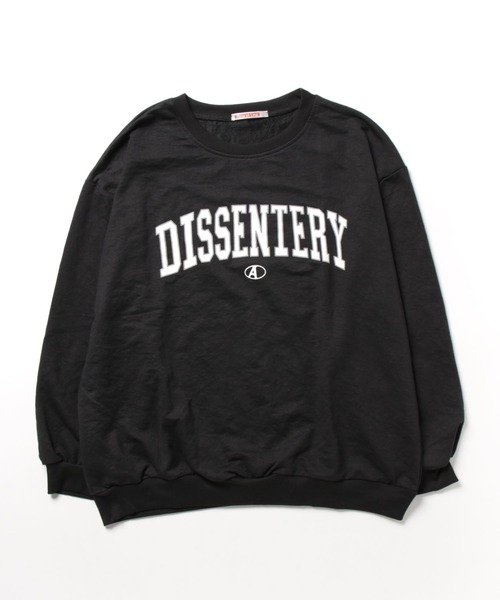 セール】裏毛 DISSENTERY 英字ロゴトレーナー（スウェット