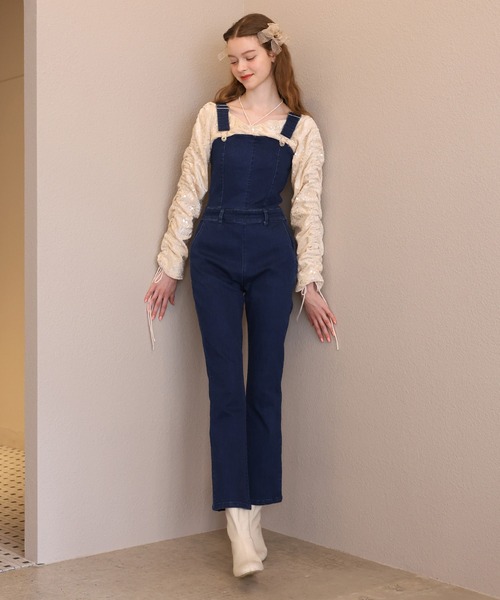 Seemi. byNICECLAUP（ シーミーバイナイスクラップ）の「キラキラシャーリングトップス（シャツ/ブラウス・レディース・ベージュ/グレー/ピンク・FREE）」の7枚目の写真