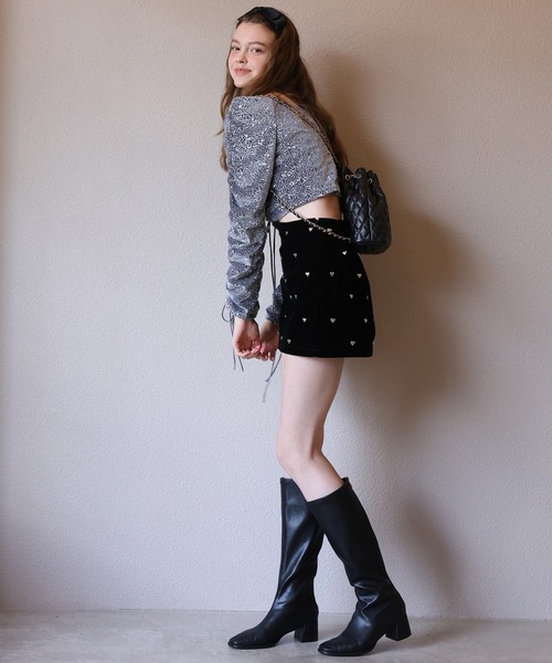 Seemi. byNICECLAUP（ シーミーバイナイスクラップ）の「キラキラシャーリングトップス（シャツ/ブラウス・レディース・ベージュ/グレー/ピンク・FREE）」の13枚目の写真