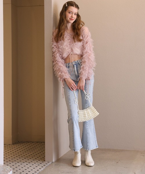 Seemi. byNICECLAUP（ シーミーバイナイスクラップ）の「キラキラシャーリングトップス（シャツ/ブラウス・レディース・ベージュ/グレー/ピンク・FREE）」の16枚目の写真