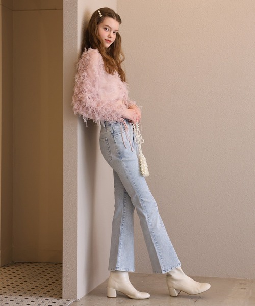 Seemi. byNICECLAUP（ シーミーバイナイスクラップ）の「キラキラシャーリングトップス（シャツ/ブラウス・レディース・ベージュ/グレー/ピンク・FREE）」の19枚目の写真