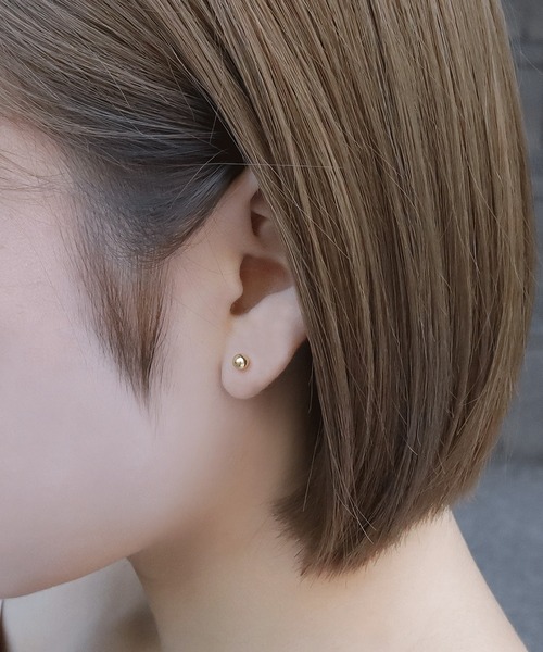 セール】blackdia ocean ボールデザインスタッドピアスsilver925