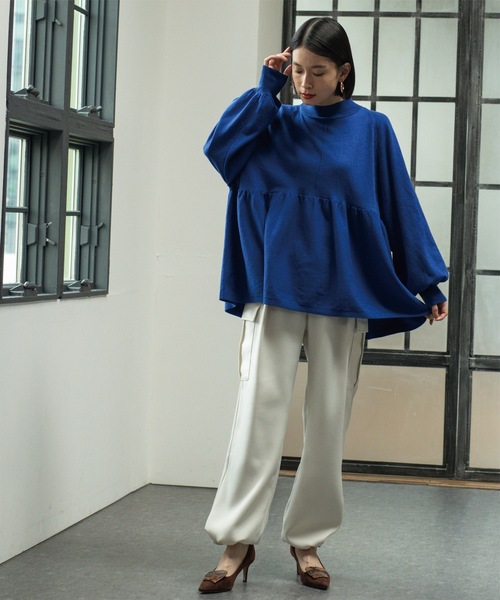 OPAQUE.CLIP（オペークドットクリップ）の「◆ウーリッシュカーゴパンツ【洗濯機洗い可／イージーケア／防シワ加工】（その他パンツ・レディース・オフホワイト/ブラウン系その他・40/36/42/38）」の17枚目の写真