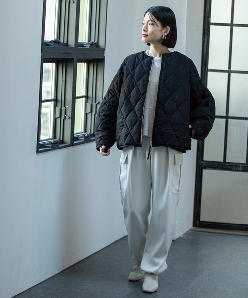 OPAQUE.CLIP（オペークドットクリップ）の「◆ウーリッシュカーゴパンツ【洗濯機洗い可／イージーケア／防シワ加工】（その他パンツ・レディース・オフホワイト/ブラウン系その他・40/36/42/38）」の18枚目の写真