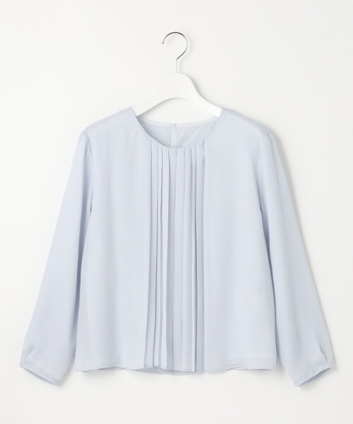 J.PRESS Ladies(J.プレス レディス)の「プリーツシフォン カットソー(Tシャツ/カットソー・レディース・ベージュ系/ホワイト系・SMALL)」の11枚目の写真