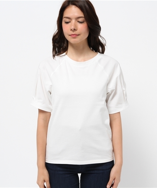 HARE（ハレ）の「ソデフハクキリカエカットソー(HARE)（Tシャツ/カットソー・レディース・ネイビー/オフホワイト・FREE）」の9枚目の写真