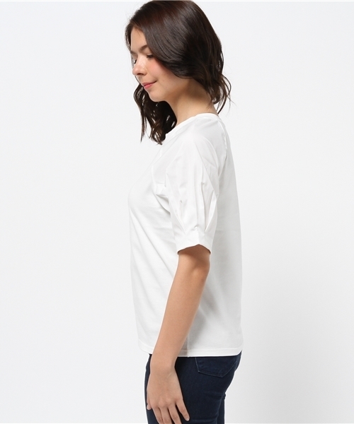 HARE（ハレ）の「ソデフハクキリカエカットソー(HARE)（Tシャツ/カットソー・レディース・ネイビー/オフホワイト・FREE）」の10枚目の写真