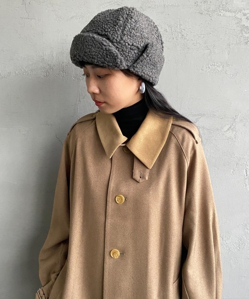 halo commodity（ハロ　コモディティー）の「[HALO COMMODITY/ハロ コモディティー] MAKALU ボアフライトキャップ（ハット・レディース・グレー/アイボリー/ベージュ・F）」の15枚目の写真