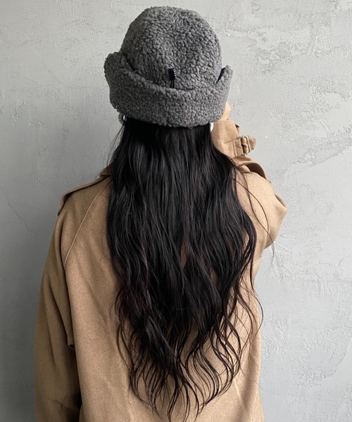 halo commodity（ハロ　コモディティー）の「[HALO COMMODITY/ハロ コモディティー] MAKALU ボアフライトキャップ（ハット・レディース・グレー/アイボリー/ベージュ・F）」の18枚目の写真