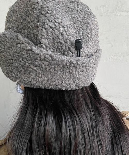 halo commodity（ハロ　コモディティー）の「[HALO COMMODITY/ハロ コモディティー] MAKALU ボアフライトキャップ（ハット・レディース・グレー/アイボリー/ベージュ・F）」の20枚目の写真