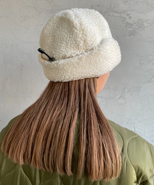 halo commodity（ハロ　コモディティー）の「[HALO COMMODITY/ハロ コモディティー] MAKALU ボアフライトキャップ（ハット・レディース・グレー/アイボリー/ベージュ・F）」の8枚目の写真