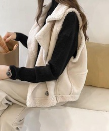 Primazel | フェイクムートンもこもこボアファーベスト(その他アウター)