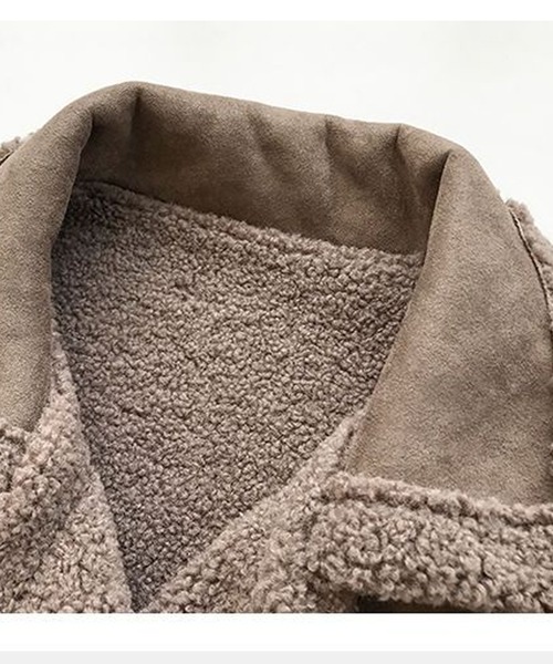 Primazel（プリマゼル）の「フェイクムートンもこもこボアファーベスト（その他アウター・レディース・アイボリー/モカ/キャメル・M）」の9枚目の写真