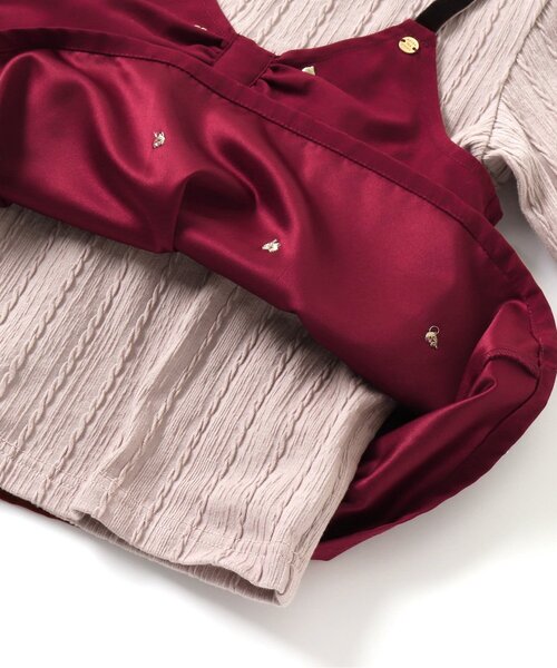 apres les cours（アプレレクール）の「【セットアップ可】ハート刺繍ドッキングトップス（その他トップス・キッズ・レッド/ネイビー・100/90/120/110/130/80/140）」の10枚目の写真