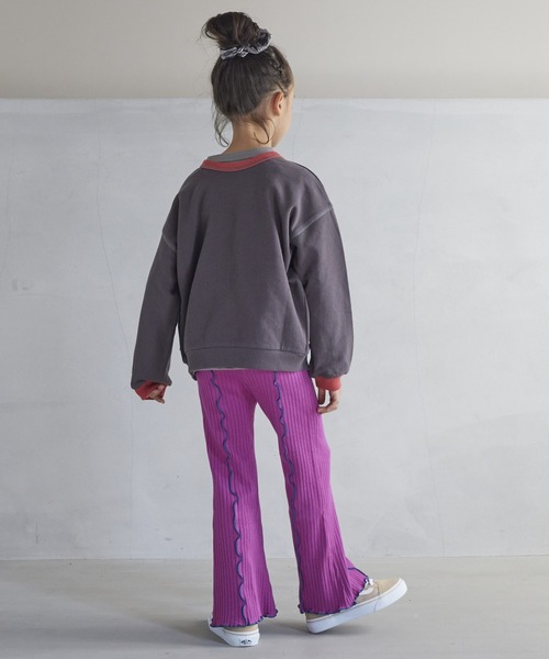 MARKEY'S（マーキーズ）の「【LSP WOW!】両面マイニチトレーナー（80～130cm）（スウェット・キッズ・エメラルド/ベージュ/チャコール/ラベンダー/カーキ/マスタード/ライトピンク/杢グレー/オレンジ/ブラック/オフホワイト/ネイビー・100/110/120/130/80/90）」の17枚目の写真