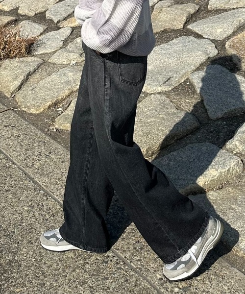 ADAMASTE（アダマスト）の「13オンスヴィンテージライクグラデーションデニムパンツ（デニムパンツ・メンズ・ブラック/ブルー・MEDIUM/LARGE）」の18枚目の写真