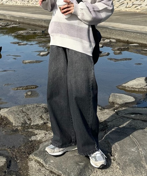 ADAMASTE（アダマスト）の「13オンスヴィンテージライクグラデーションデニムパンツ（デニムパンツ・メンズ・ブラック/ブルー・MEDIUM/LARGE）」の19枚目の写真