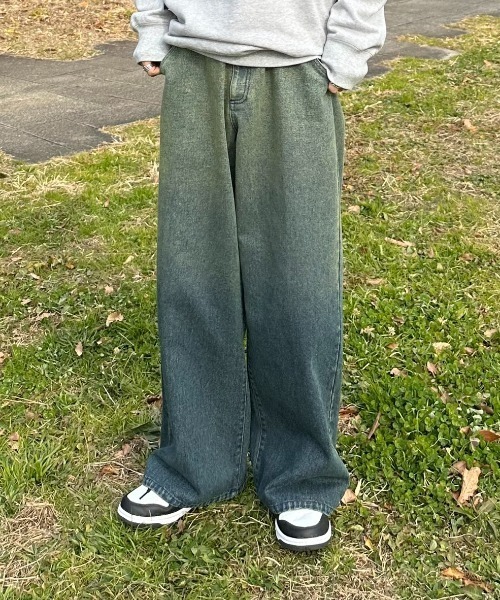 ADAMASTE（アダマスト）の「13オンスヴィンテージライクグラデーションデニムパンツ（デニムパンツ・メンズ・ブラック/ブルー・MEDIUM/LARGE）」の3枚目の写真