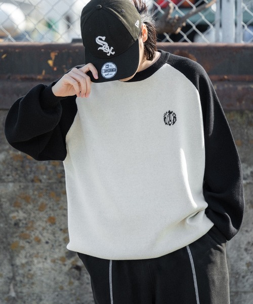 kutir(クティール)の「配色ラグランストリートロゴビッグニット(ニット/セーター・メンズ・ブラック系その他/ネイビー系/ネイビー/ブラック・MEDIUM/LARGE)」の7枚目の写真