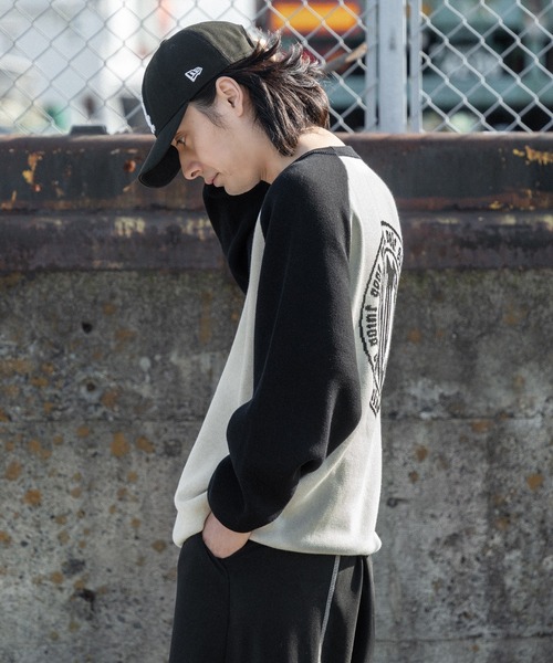 kutir(クティール)の「配色ラグランストリートロゴビッグニット(ニット/セーター・メンズ・ブラック系その他/ネイビー系/ネイビー/ブラック・MEDIUM/LARGE)」の8枚目の写真