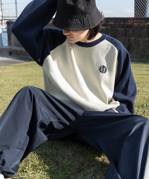 kutir(クティール)の「配色ラグランストリートロゴビッグニット(ニット/セーター・メンズ・ブラック系その他/ネイビー系/ネイビー/ブラック・MEDIUM/LARGE)」の19枚目の写真