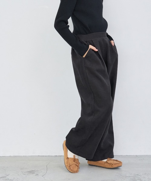 パンツ Kaka 優待価格[IKITSUKE]ギャザーワイドパンツ | KOBUNSHA SELECT