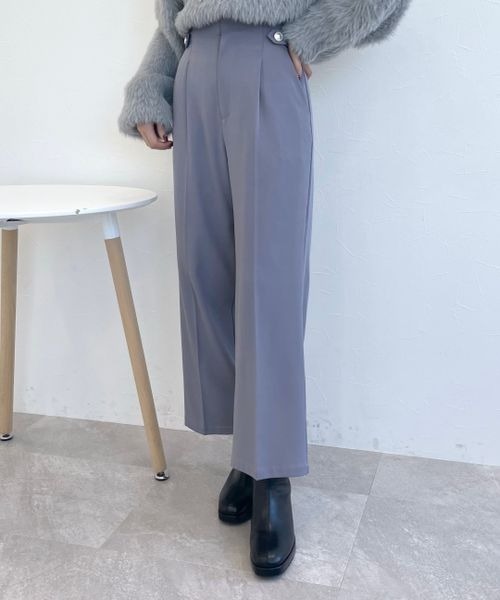 mysty woman（ミスティウーマン）の「サイドボタンハイウエストパンツ 996917（その他パンツ・レディース・ブルー系その他/アイボリー/ピンクベージュ・FREE）」の14枚目の写真