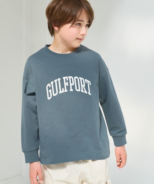 GLOBAL WORK（グローバルワーク）の「ヘビロッTEE/プリント長袖/976036（Tシャツ/カットソー・キッズ・グレイッシュベージュ/ホワイト系7/ホワイト系5/ホワイト系8/ホワイト系4/チャコール/ホワイト系6/その他1/その他/グリーン/ネイビー/杢グレー・130cm/150cm/170cm/120cm/140cm/160cm）」の9枚目の写真