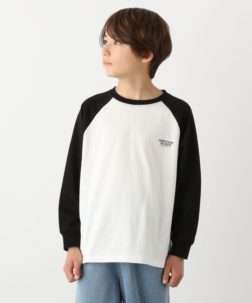 GLOBAL WORK（グローバルワーク）の「ヘビロッTEE/プリント長袖/976036（Tシャツ/カットソー・キッズ・グレイッシュベージュ/ホワイト系7/ホワイト系5/ホワイト系8/ホワイト系4/チャコール/ホワイト系6/その他1/その他/グリーン/ネイビー/杢グレー・130cm/150cm/170cm/120cm/140cm/160cm）」の11枚目の写真