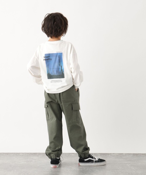 GLOBAL WORK（グローバルワーク）の「ヘビロッTEE/プリント長袖/976036（Tシャツ/カットソー・キッズ・グレイッシュベージュ/ホワイト系7/ホワイト系5/ホワイト系8/ホワイト系4/チャコール/ホワイト系6/その他1/その他/グリーン/ネイビー/杢グレー・130cm/150cm/170cm/120cm/140cm/160cm）」の22枚目の写真