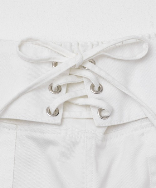 RICH MIX（リッチミックス）の「RICH MIX リッチミックス レースアップ リボン カーゴパンツ（カーゴパンツ・キッズ・ホワイト・120/130/150/160/140）」の5枚目の写真