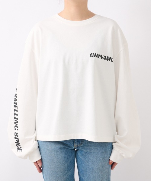 RIVE DROITE（リヴドロワ）の「MONN.:.(モン)/CINNAMONＴシャツ（Tシャツ/カットソー・レディース・ホワイト/サックスブルー・FREE）」の12枚目の写真