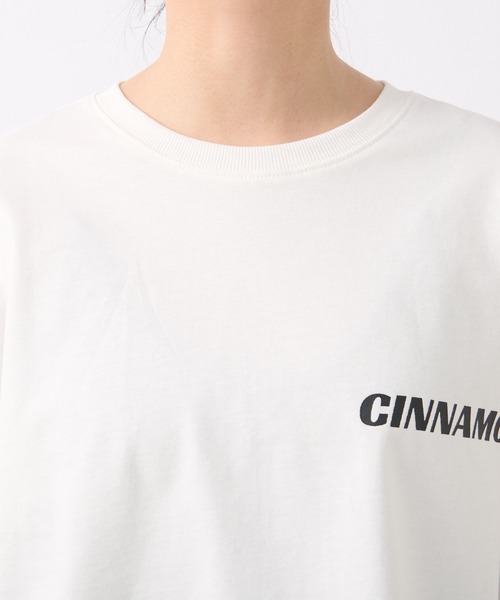 RIVE DROITE（リヴドロワ）の「MONN.:.(モン)/CINNAMONＴシャツ（Tシャツ/カットソー・レディース・ホワイト/サックスブルー・FREE）」の22枚目の写真