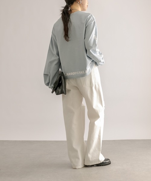 RIVE DROITE（リヴドロワ）の「MONN.:.(モン)/CINNAMONＴシャツ（Tシャツ/カットソー・レディース・ホワイト/サックスブルー・FREE）」の15枚目の写真