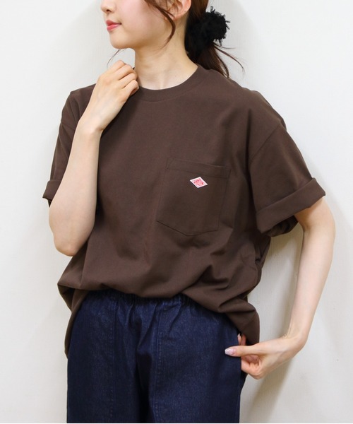 DANTON（ダントン）の「DANTON/ダントン　ポケットTEEシャツ　POCKET T-SHIRT　DT-C0198 TCB（Tシャツ/カットソー・メンズ・サックスブルー/チャコールグレー/ブラック/ホワイト/グレイッシュベージュ/アイボリー/ライトベージュ/ヘザーグレー/ブルー/ナチュラル/ダークグリーン/ダークブラウン/ダークグリーン系1/ホワイト系その他/サックスブルー系1・M/L/XL）」の7枚目の写真