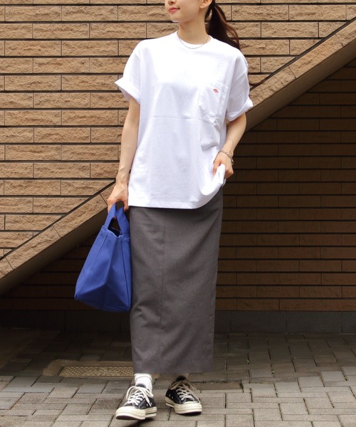 DANTON（ダントン）の「DANTON/ダントン　ポケットTEEシャツ　POCKET T-SHIRT　DT-C0198 TCB（Tシャツ/カットソー・メンズ・サックスブルー/チャコールグレー/ブラック/ホワイト/グレイッシュベージュ/アイボリー/ライトベージュ/ヘザーグレー/ブルー/ナチュラル/ダークグリーン/ダークブラウン/ダークグリーン系1/ホワイト系その他/サックスブルー系1・M/L/XL）」の22枚目の写真