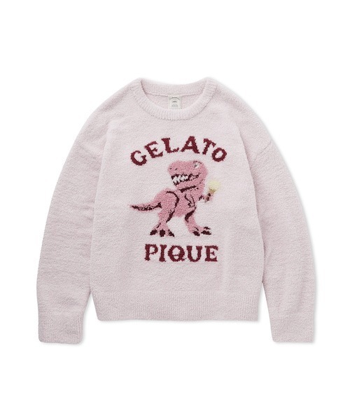 gelato pique（ジェラートピケ）の「ダイナソージャガードプルオーバー（ルームウェア/パジャマ・レディース・チャコールグレー/ピンク・FREE）」の20枚目の写真