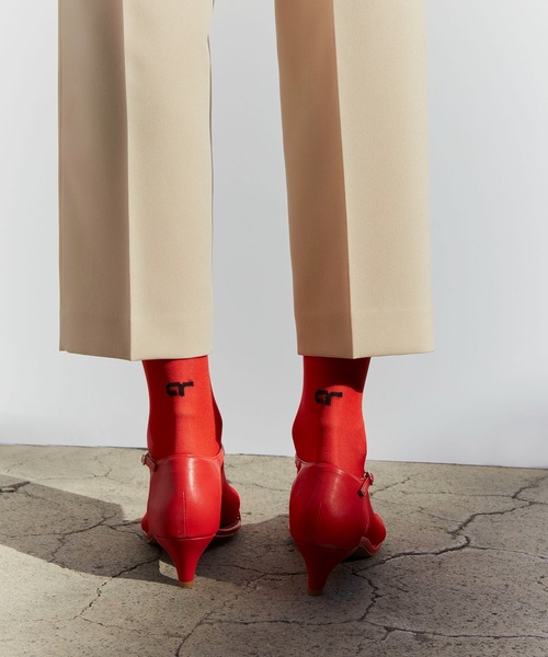 ADAM ET ROPE'(アダムエロペ)の「【サステナブル】シアーARロゴソックス(ソックス/靴下・レディース・ホワイト/ピンク/グレー/レッド・FREE)」の4枚目の写真