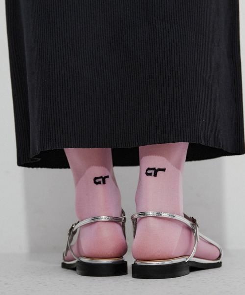 ADAM ET ROPE'(アダムエロペ)の「【サステナブル】シアーARロゴソックス(ソックス/靴下・レディース・ホワイト/ピンク/グレー/レッド・FREE)」の3枚目の写真