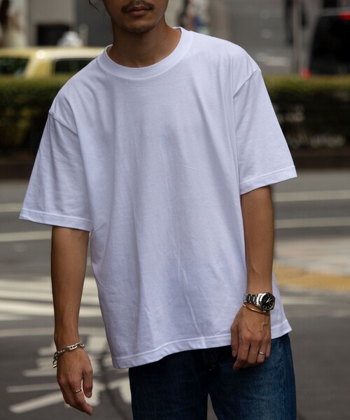 GLOSTER（グロスター）の「【限定展開】【GLOSTER/グロスター】ベーシック クルーネックTシャツ（Tシャツ/カットソー・メンズ・オフホワイト/ブラック/ピンク/ベージュ・S/M/L/XL）」の12枚目の写真