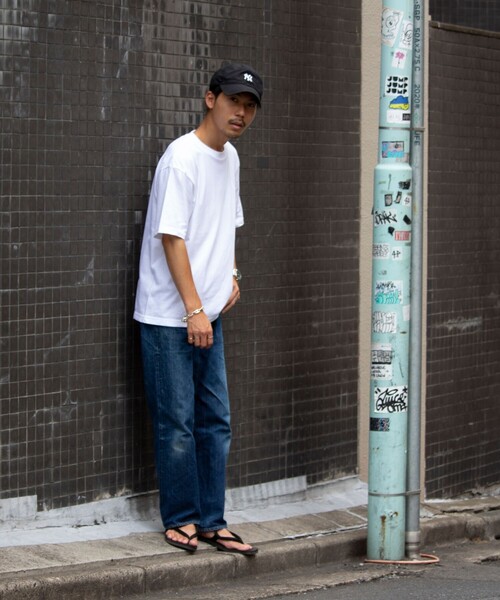 GLOSTER（グロスター）の「【限定展開】【GLOSTER/グロスター】ベーシック クルーネックTシャツ（Tシャツ/カットソー・メンズ・オフホワイト/ブラック/ピンク/ベージュ・S/M/L/XL）」の13枚目の写真