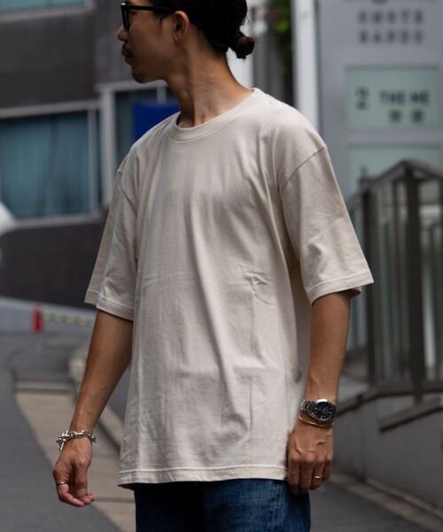 GLOSTER（グロスター）の「【限定展開】【GLOSTER/グロスター】ベーシック クルーネックTシャツ（Tシャツ/カットソー・メンズ・オフホワイト/ブラック/ピンク/ベージュ・S/M/L/XL）」の17枚目の写真