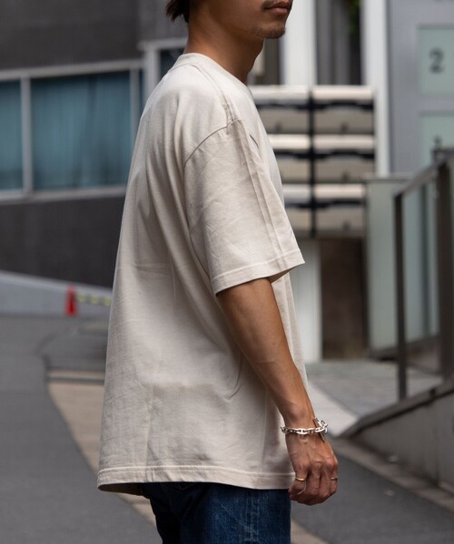 GLOSTER（グロスター）の「【限定展開】【GLOSTER/グロスター】ベーシック クルーネックTシャツ（Tシャツ/カットソー・メンズ・オフホワイト/ブラック/ピンク/ベージュ・S/M/L/XL）」の20枚目の写真