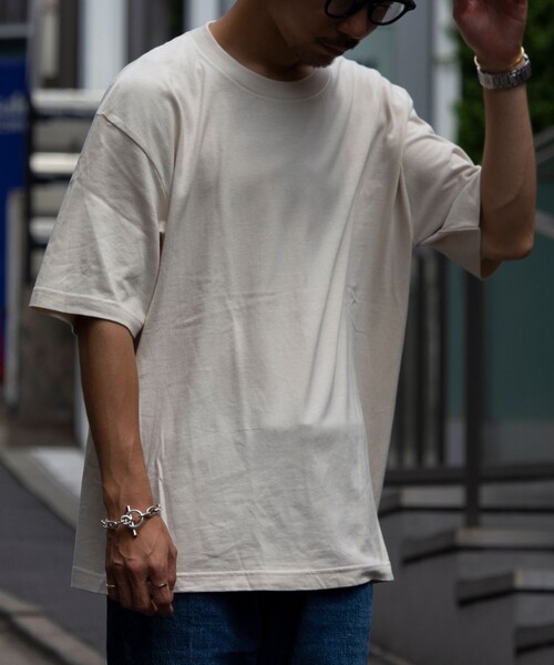 GLOSTER（グロスター）の「【限定展開】【GLOSTER/グロスター】ベーシック クルーネックTシャツ（Tシャツ/カットソー・メンズ・オフホワイト/ブラック/ピンク/ベージュ・S/M/L/XL）」の21枚目の写真