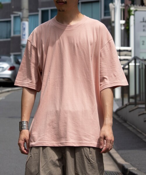 GLOSTER（グロスター）の「【限定展開】【GLOSTER/グロスター】ベーシック クルーネックTシャツ（Tシャツ/カットソー・メンズ・オフホワイト/ブラック/ピンク/ベージュ・S/M/L/XL）」の22枚目の写真